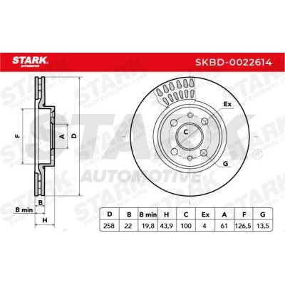 Tarcza hamulcowa Stark SKBD-0022614 SKBD-0022614 - foto 3