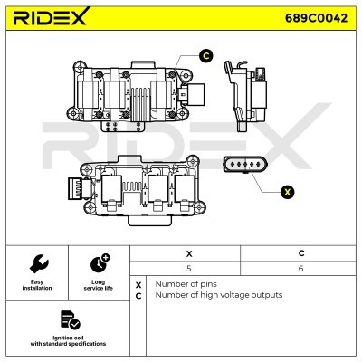 Cewka Zapłonowa RIDEX 689C0042 689C0042 - foto 5