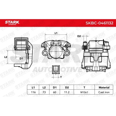 Zacisk Hamulcowy Stark SKBC-0461132 SKBC-0461132 - foto 6