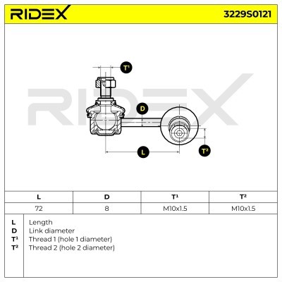 Łącznik Stabilizatora RIDEX 3229S0121 3229S0121 - foto 5