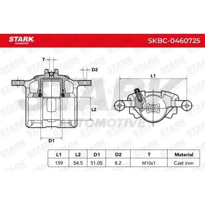 Zacisk Hamulcowy Stark SKBC-0460725 SKBC-0460725 - foto 6