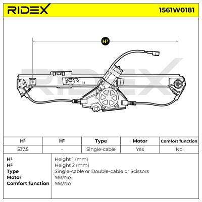 Podnośnik szyby RIDEX 1561W0181 1561W0181 - foto 11