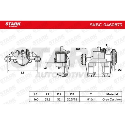 Zacisk Hamulcowy Stark SKBC-0460873 SKBC-0460873 - foto 6