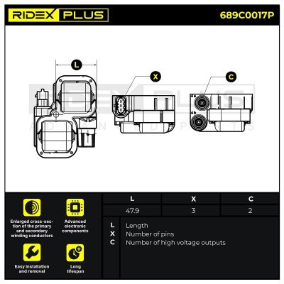 Cewka Zapłonowa RIDEX 689C0017P 689C0017P - foto 3