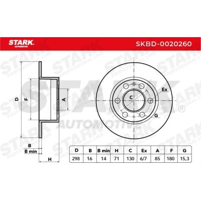Tarcza hamulcowa Stark SKBD-0020260 SKBD-0020260 - foto 5