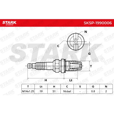Świeca Zapłonowa Stark SKSP-1990006 SKSP-1990006 - foto 4