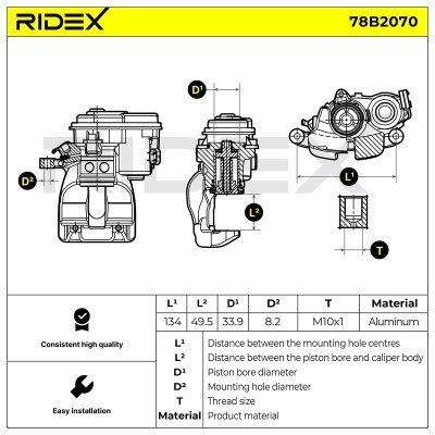 Zacisk Hamulcowy RIDEX 78B2070 78B2070 - foto 6