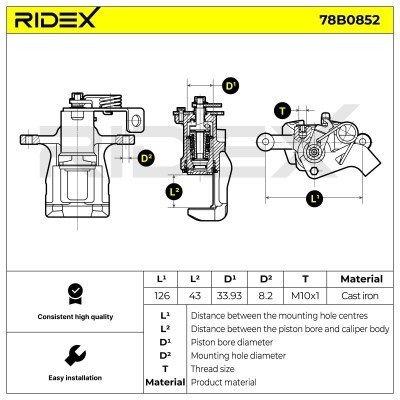 Zacisk Hamulcowy RIDEX 78B0852 78B0852 - foto 5