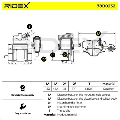 Zacisk Hamulcowy RIDEX 78B0232 78B0232 - foto 4