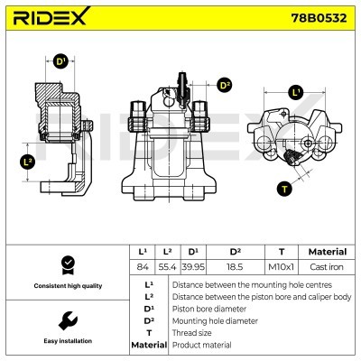Zacisk Hamulcowy RIDEX 78B0532 78B0532 - foto 6