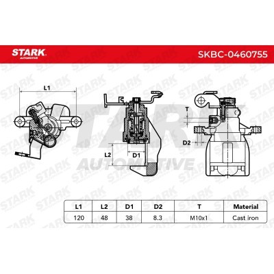 Zacisk Hamulcowy Stark SKBC-0460755 SKBC-0460755 - foto 6