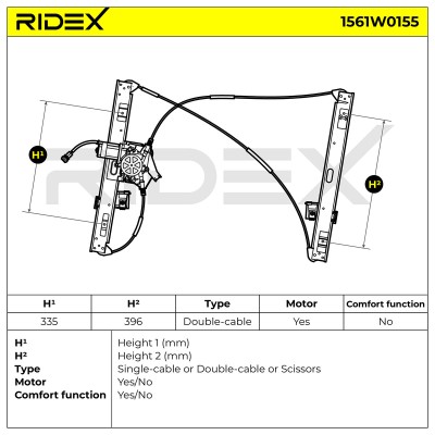 Podnośnik szyby RIDEX 1561W0155 1561W0155 - foto 6