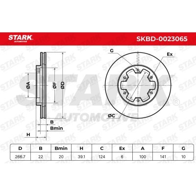 Tarcza hamulcowa Stark SKBD-0023065 SKBD-0023065 - foto 5