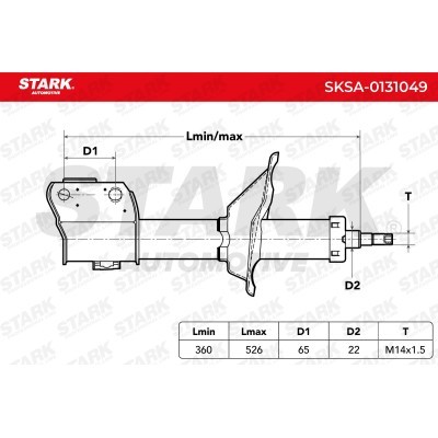 Amortyzator Stark SKSA-0131049 SKSA-0131049 - foto 3