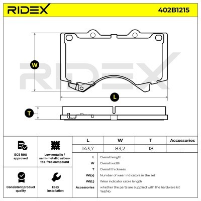 Klocki hamulcowe RIDEX 402B1215 402B1215 - foto 7