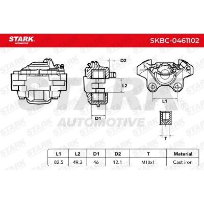Zacisk Hamulcowy Stark SKBC-0461102 SKBC-0461102 - foto 6