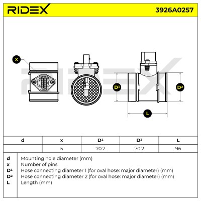 Przepływomierz RIDEX 3926A0257 3926A0257 - foto 6