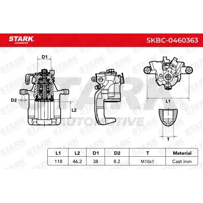 Zacisk Hamulcowy Stark SKBC-0460363 SKBC-0460363 - foto 3