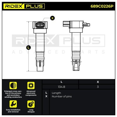 Cewka Zapłonowa RIDEX 689C0226P 689C0226P - foto 3