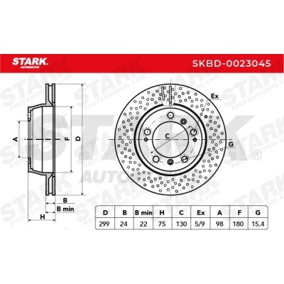 Tarcza hamulcowa Stark SKBD-0023045 SKBD-0023045 - foto 3