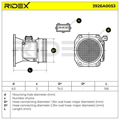 Przepływomierz RIDEX 3926A0053 3926A0053 - foto 6