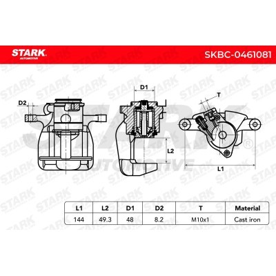 Zacisk Hamulcowy Stark SKBC-0461081 SKBC-0461081 - foto 3