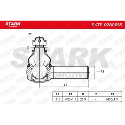 Końcówka drążka kierowniczego Stark SKTE-0280655 SKTE-0280655 - foto 2