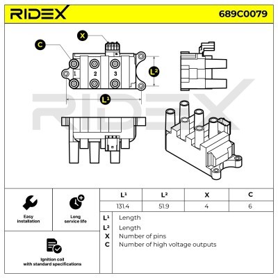 Cewka Zapłonowa RIDEX 689C0079 689C0079 - foto 4