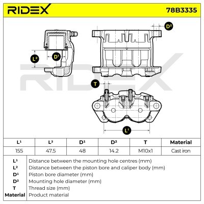 Zacisk Hamulcowy RIDEX 78B3335 78B3335 - foto 7
