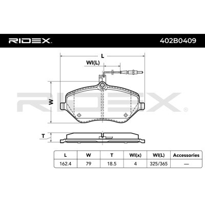 Klocki hamulcowe RIDEX 402B0409 402B0409 - foto 4