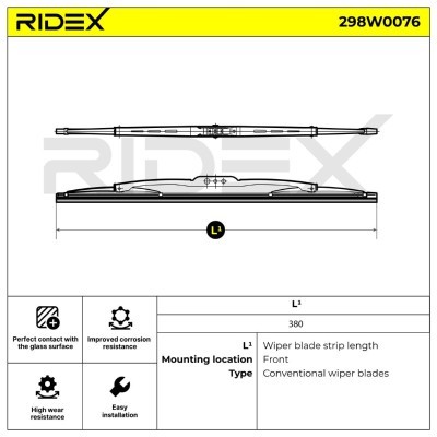 Pióro Wycieraczki RIDEX 298W0076 298W0076 - foto 7