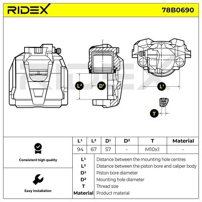 Zacisk Hamulcowy RIDEX 78B0690 78B0690 - foto 6