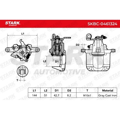 Zacisk Hamulcowy Stark SKBC-0461324 SKBC-0461324 - foto 6
