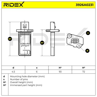 Przepływomierz RIDEX 3926A0231 3926A0231 - foto 5