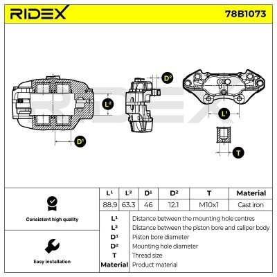 Zacisk Hamulcowy RIDEX 78B1073 78B1073 - foto 6