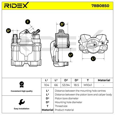 Zacisk Hamulcowy RIDEX 78B0850 78B0850 - foto 5