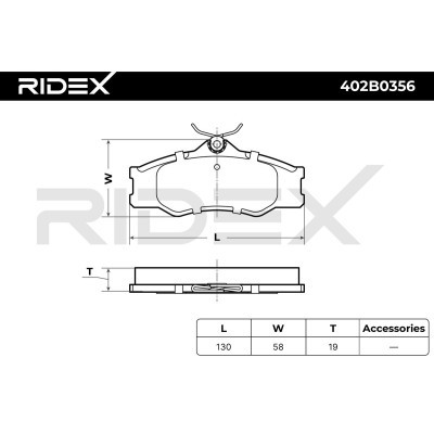 Klocki hamulcowe RIDEX 402B0356 402B0356 - foto 7