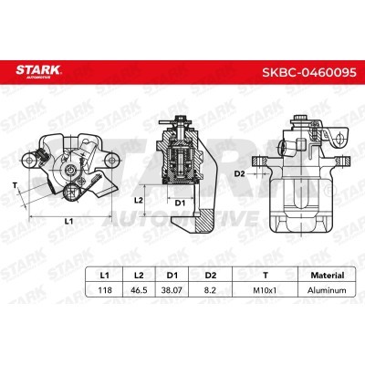 Zacisk Hamulcowy Stark SKBC-0460095 SKBC-0460095 - foto 4