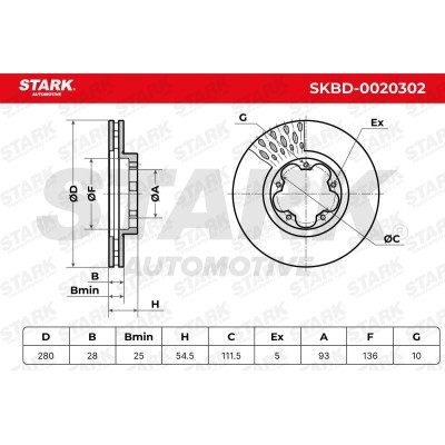 Tarcza hamulcowa Stark SKBD-0020302 SKBD-0020302 - foto 5