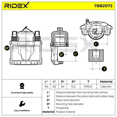 Zacisk Hamulcowy RIDEX 78B2072 78B2072 - foto 6