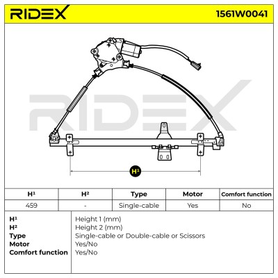 Podnośnik szyby RIDEX 1561W0041 1561W0041 - foto 8