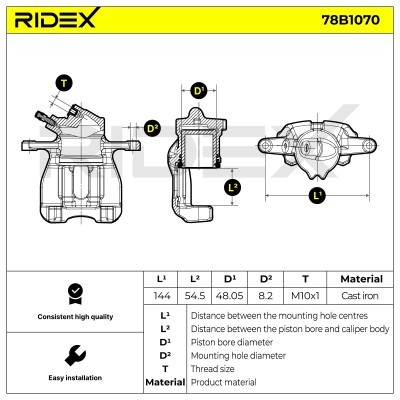 Zacisk Hamulcowy RIDEX 78B1070 78B1070 - foto 6