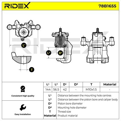 Zacisk Hamulcowy RIDEX 78B1655 78B1655 - foto 6