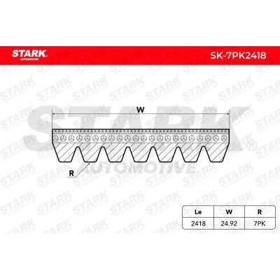 Pasek Klinowy Wielorowkowy Stark SK-7PK2418 SK-7PK2418 - foto 4