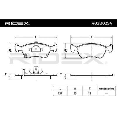 Klocki hamulcowe RIDEX 402B0254 402B0254 - foto 4