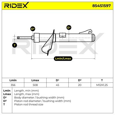 Amortyzator RIDEX 854S1597 854S1597 - foto 6