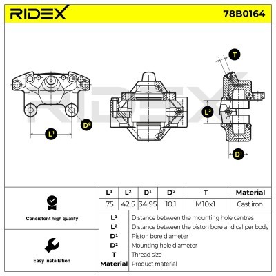 Zacisk Hamulcowy RIDEX 78B0164 78B0164 - foto 6