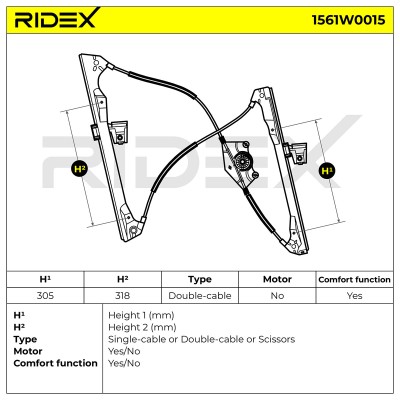 Podnośnik szyby RIDEX 1561W0015 1561W0015 - foto 7