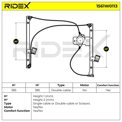 Podnośnik szyby RIDEX 1561W0113 1561W0113 - foto 10