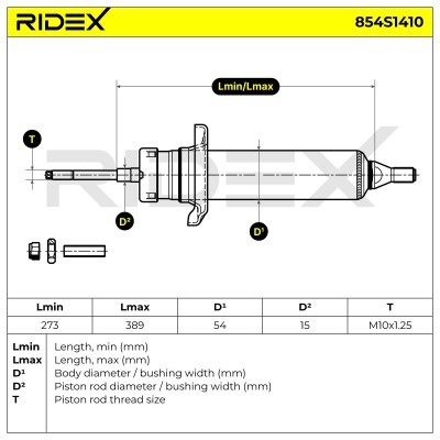 Amortyzator RIDEX 854S1410 854S1410 - foto 6